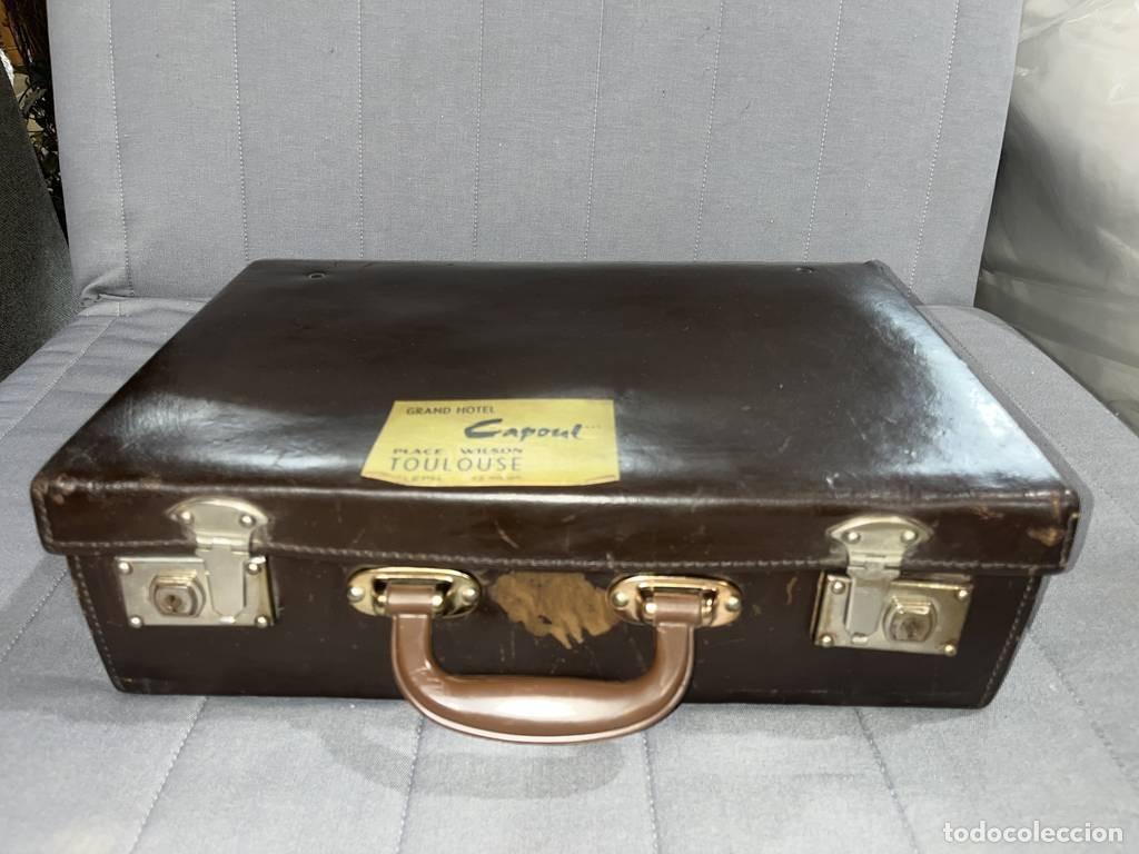 Vintage: ANTIGUO MALET&Iacute;N DE VIAJE - Foto 9