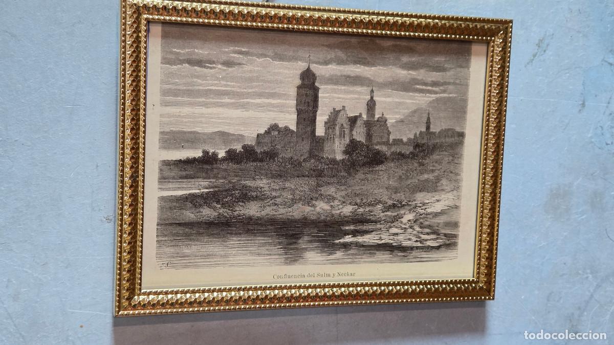 Vintage: cuadro con grabado antiguo