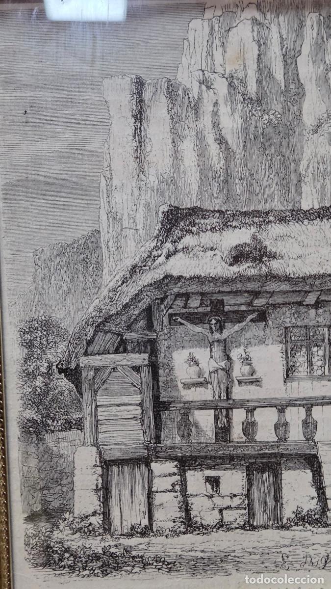 Vintage: cuadro con grabado antiguo - Foto 2
