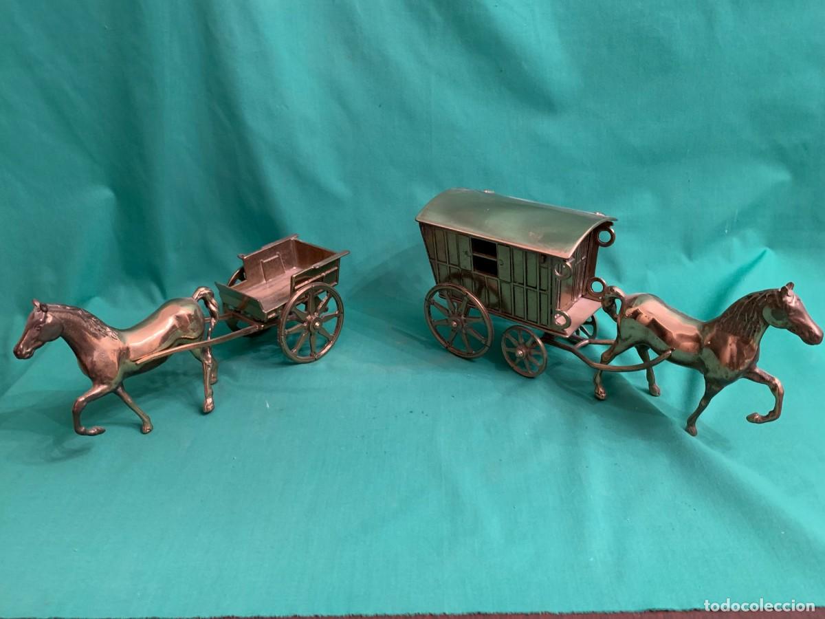 Vintage: Figuras vintage de caballos con carruajes