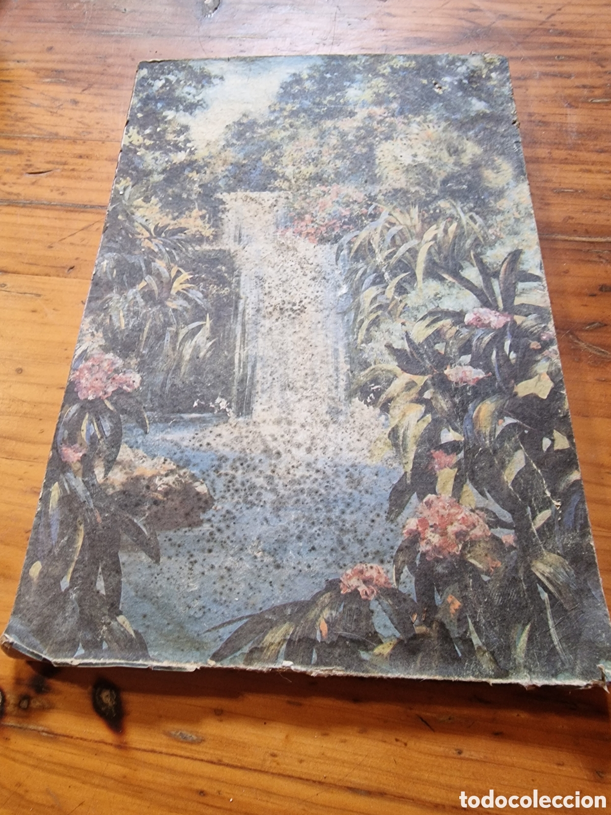 Vintage: Viej cuadro l&aacute;mina pegada ,vintage a&ntilde;os 60-70