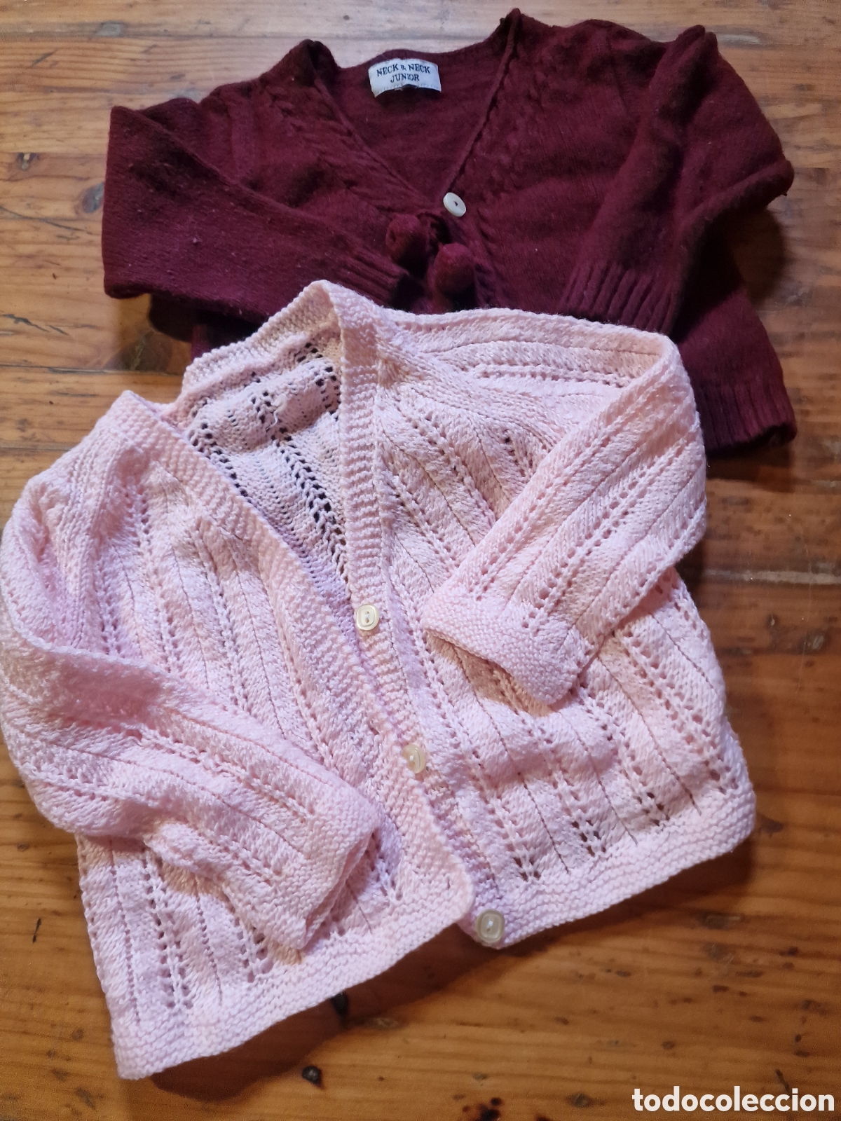 Vintage: Bonito lote 2 chaquetas de punto para ni&ntilde;a,ver fotos