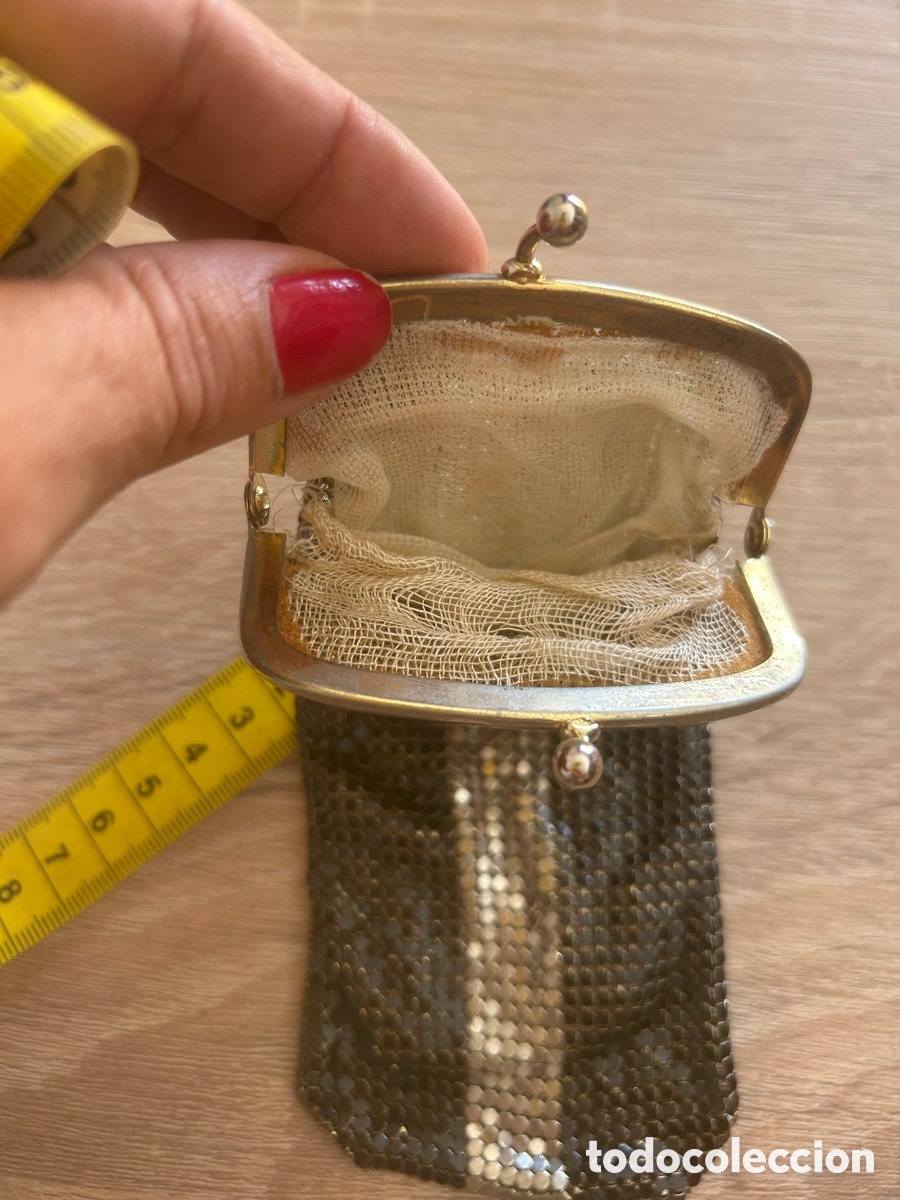 Vintage: Monedero antiguo de malla - Foto 4