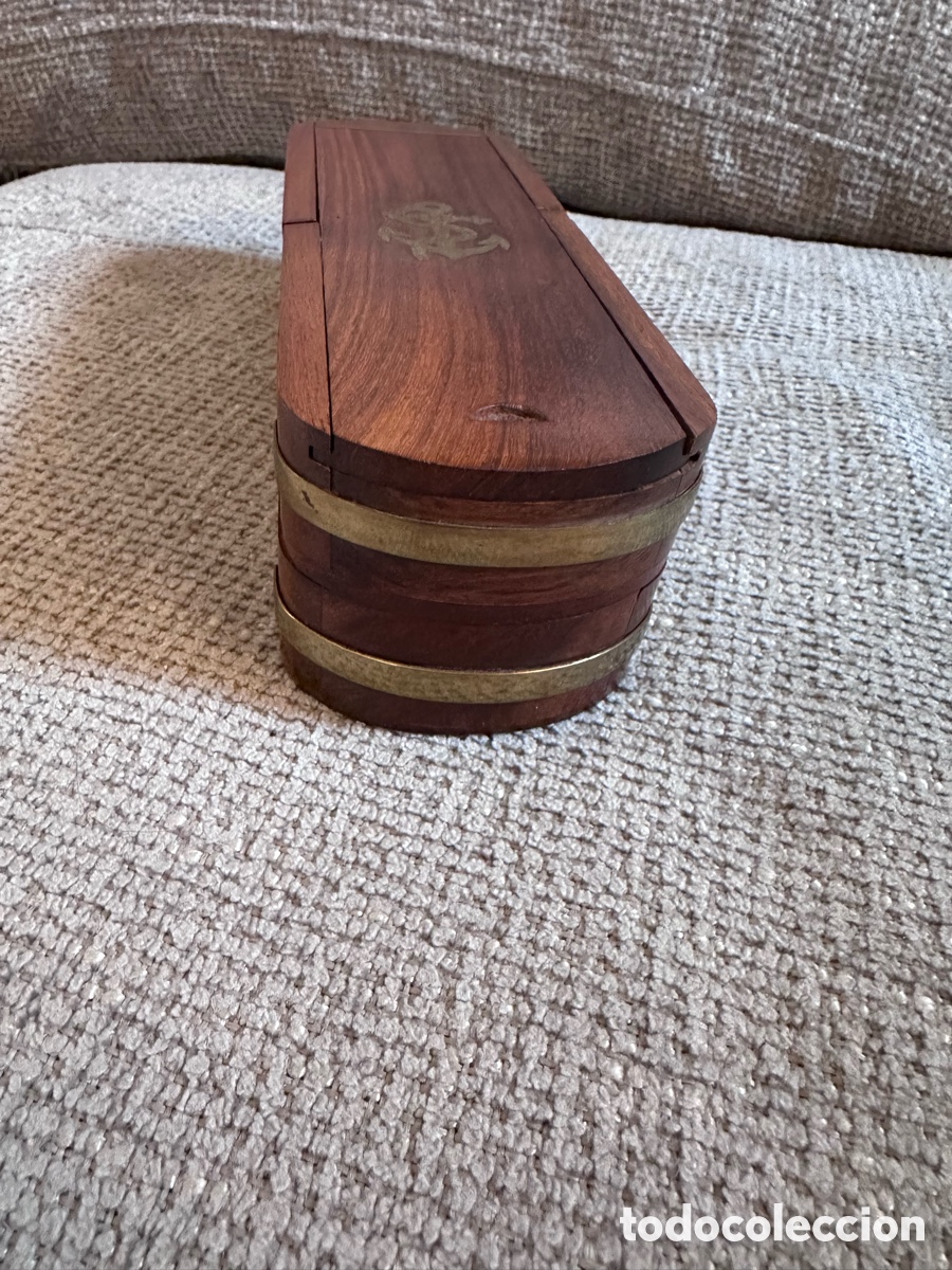 Vintage: Plum&iacute;er vintage de madera y lat&oacute;n - Foto 2