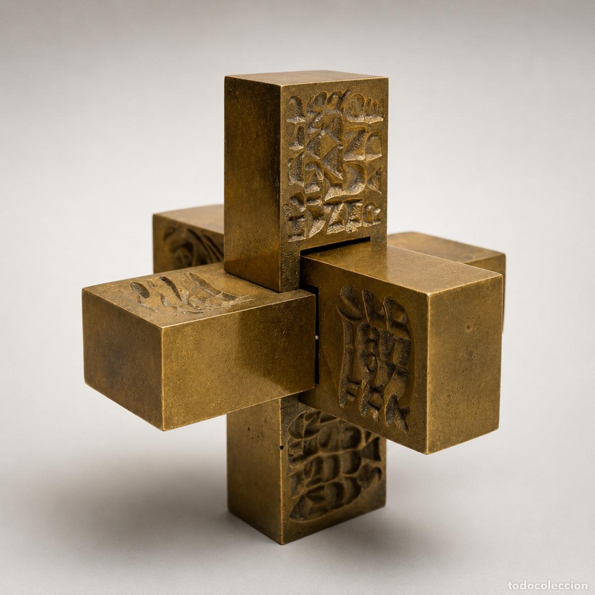 Vintage: Escultura de bronce brutalista finlandesa Laila Pullinen