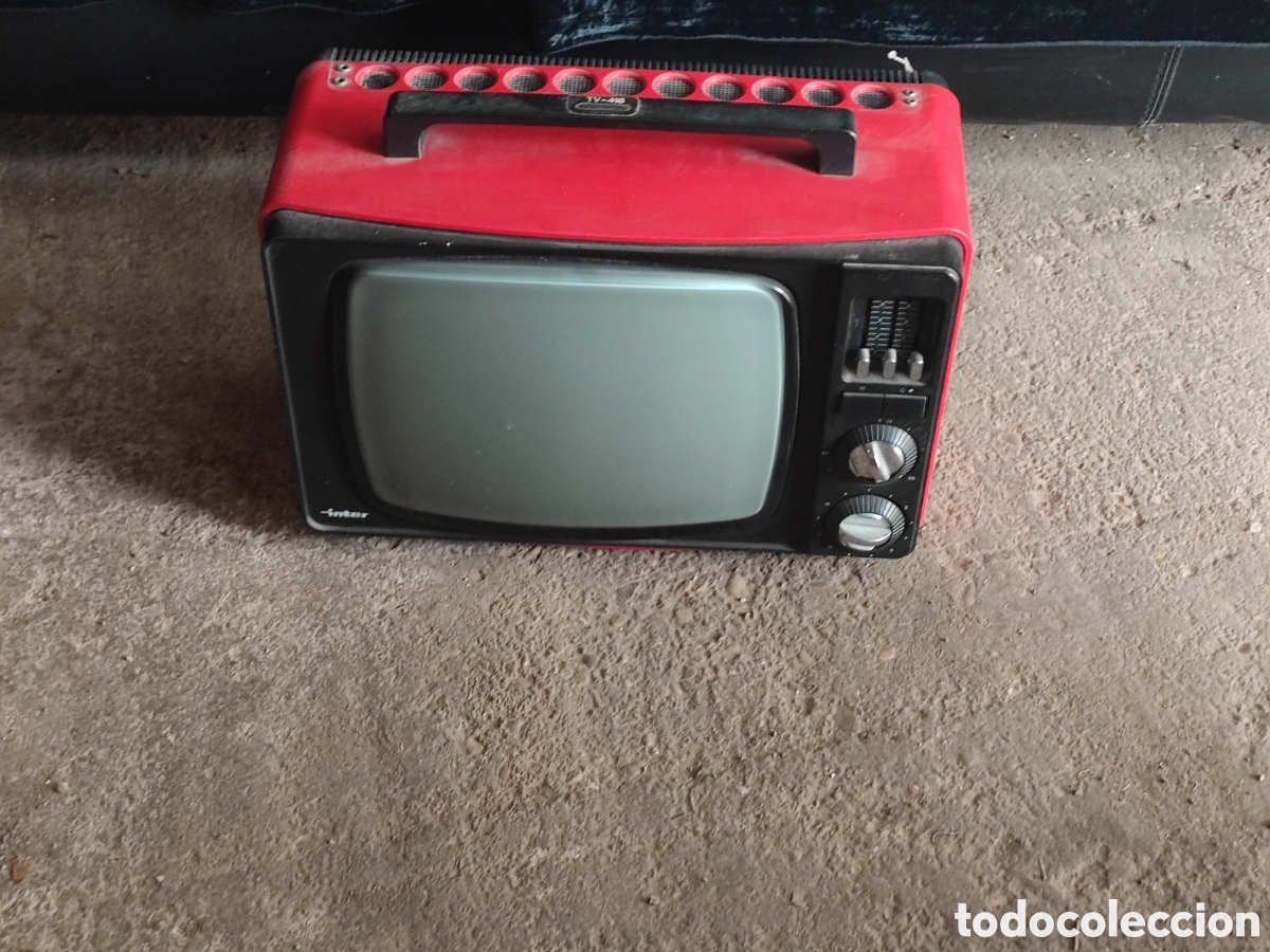 Vintage: ESPECTACULAR ANTIGUO TELEVISOR TELEVISI&Oacute;N INTER ROJO VINTAGE RETRO A&Ntilde;OS 60 ESTILO SPACE ACE