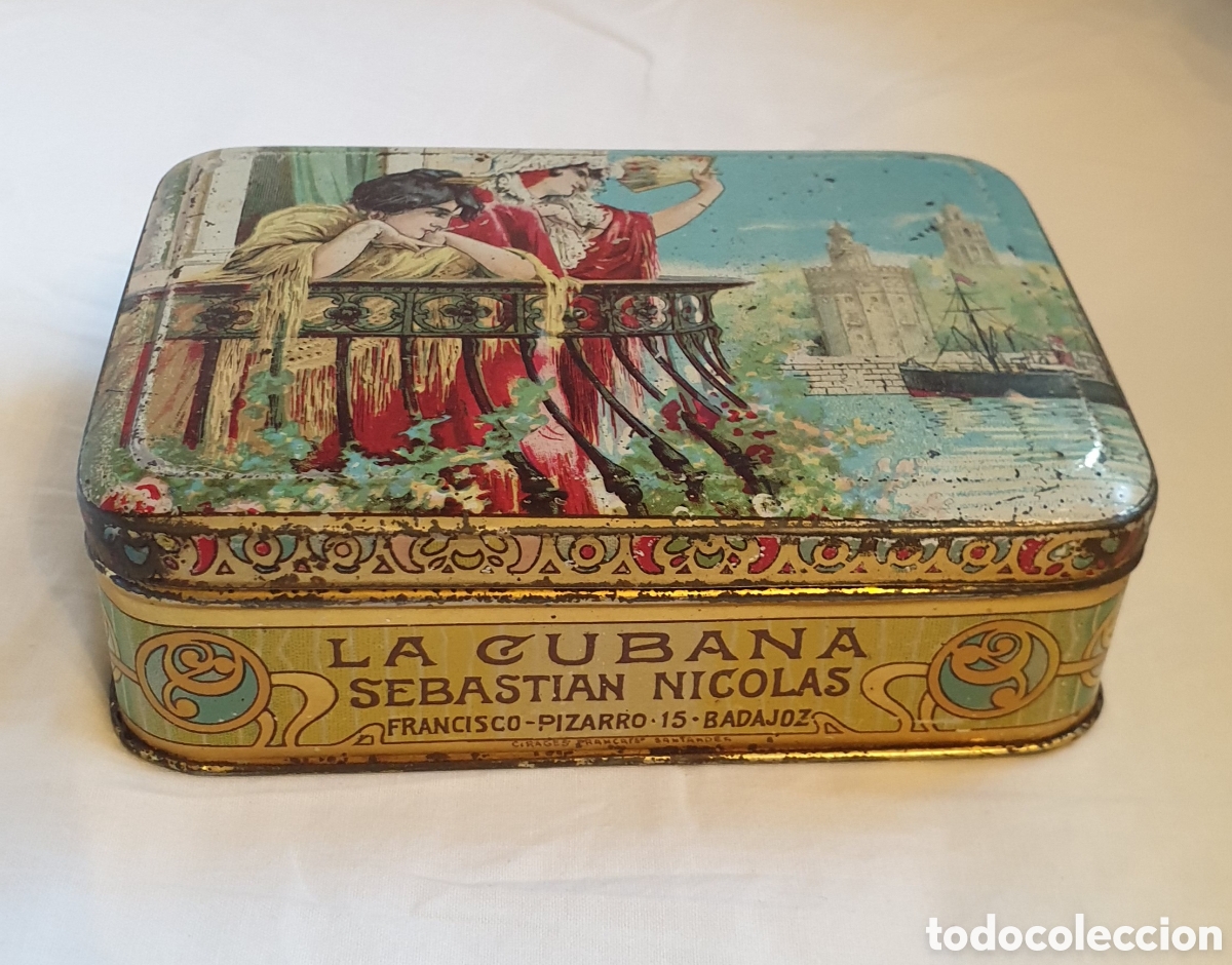 Vintage: LATA LITOGRAFIADA LA CUBANA (CIRAGES FRAN&Ccedil;AIS)