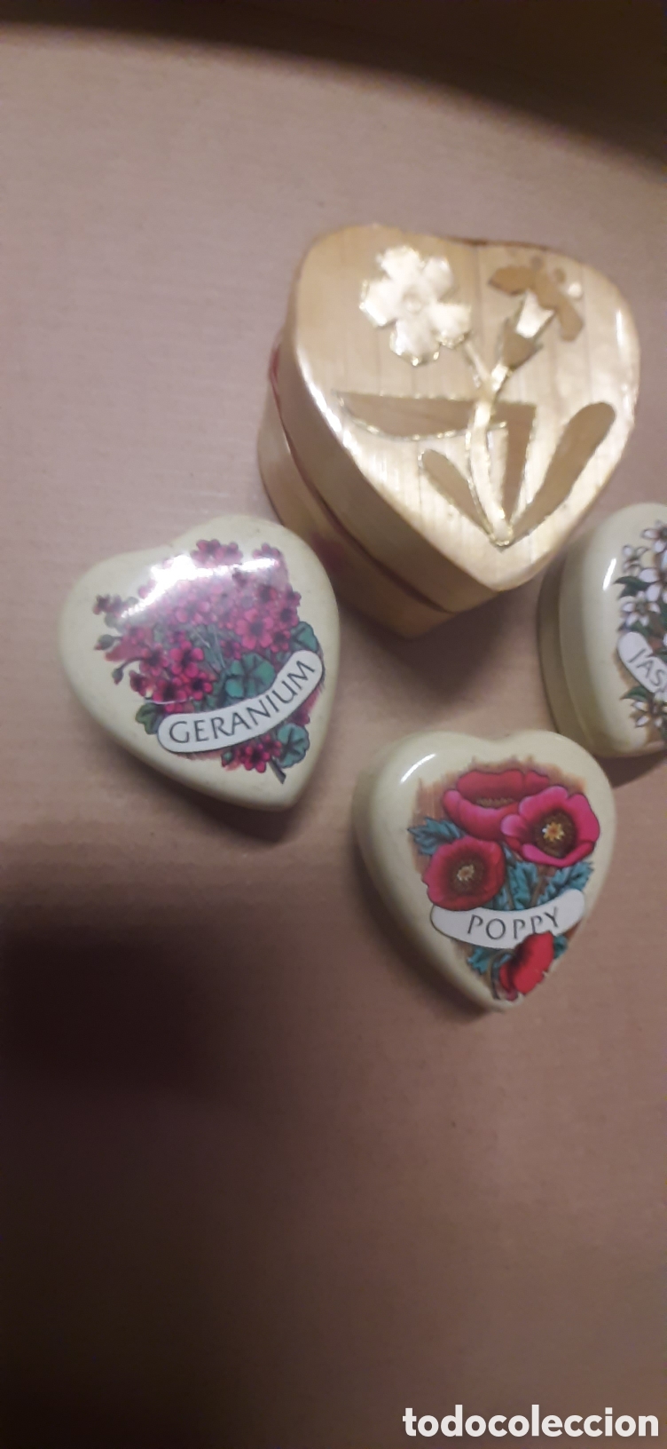Vintage: corazones metal 3 piezas