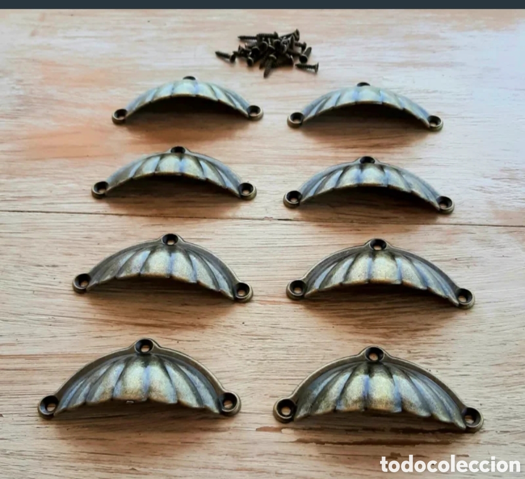 Vintage: 8x Tiradores concha , mueble, - Foto 2