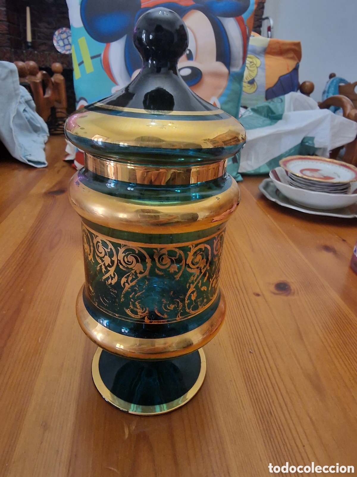 Vintage: Bombonera de vidrio made in italy