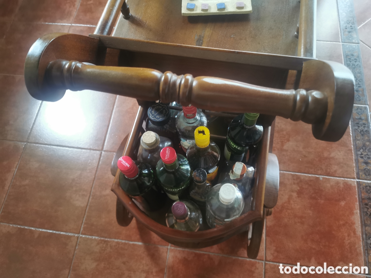 Vintage: Carrito de bar para bebidas en madera - Foto 5
