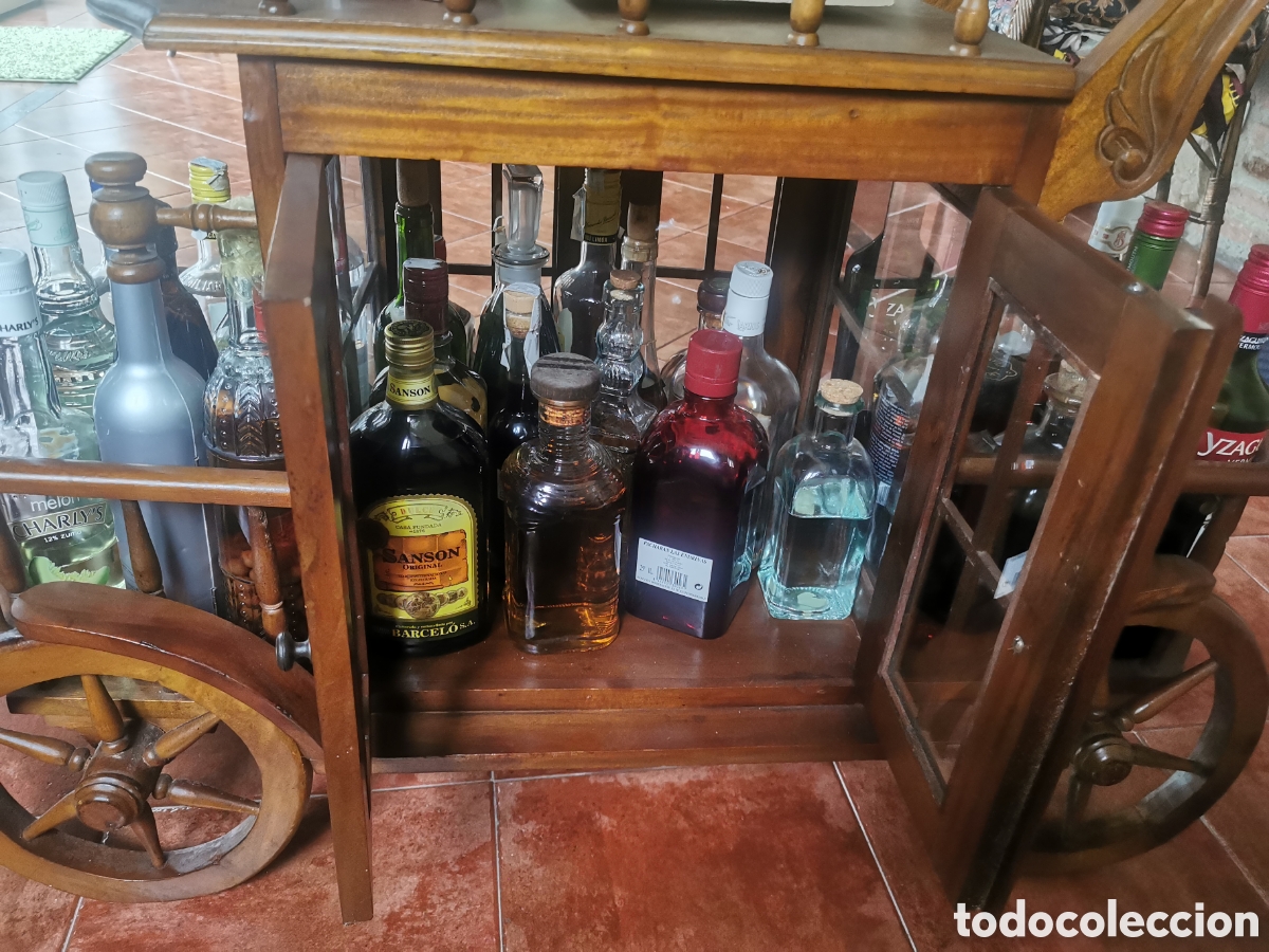Vintage: Carrito de bar para bebidas en madera - Foto 8