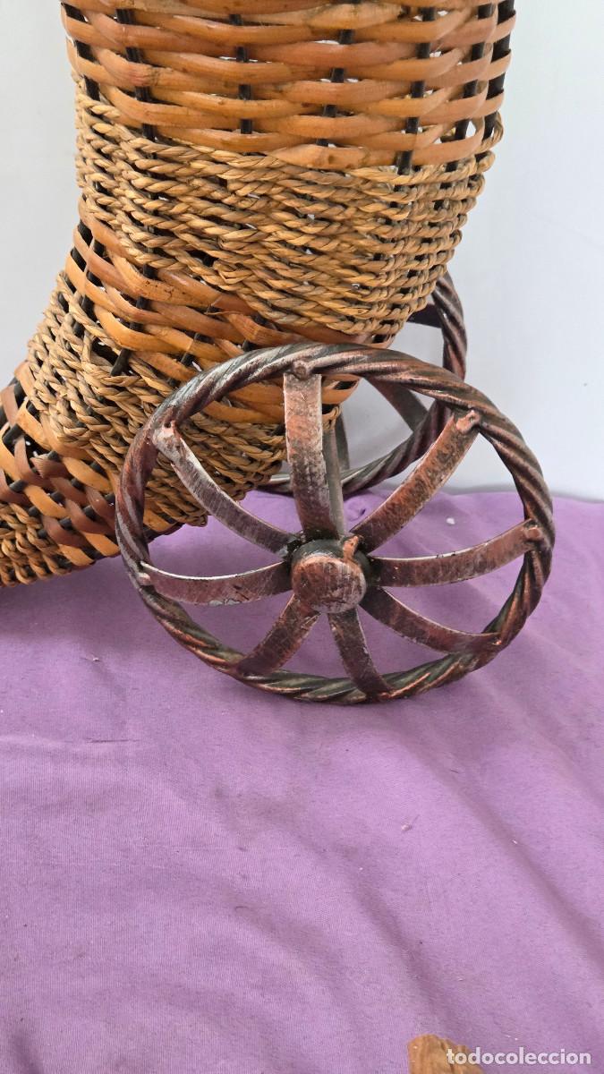 Vintage: florero de hierro y ca&ntilde;a - Foto 3