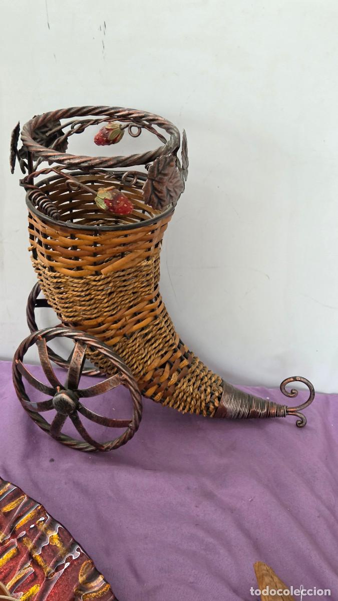 Vintage: florero de hierro y ca&ntilde;a - Foto 7
