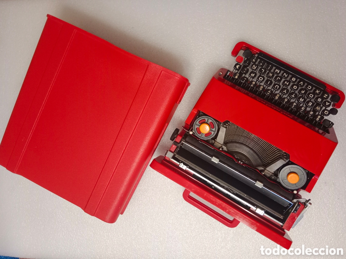Vintage: M&aacute;quina escribir valentine olivetti olivetti rojo dise&ntilde;o industrial vintage retro