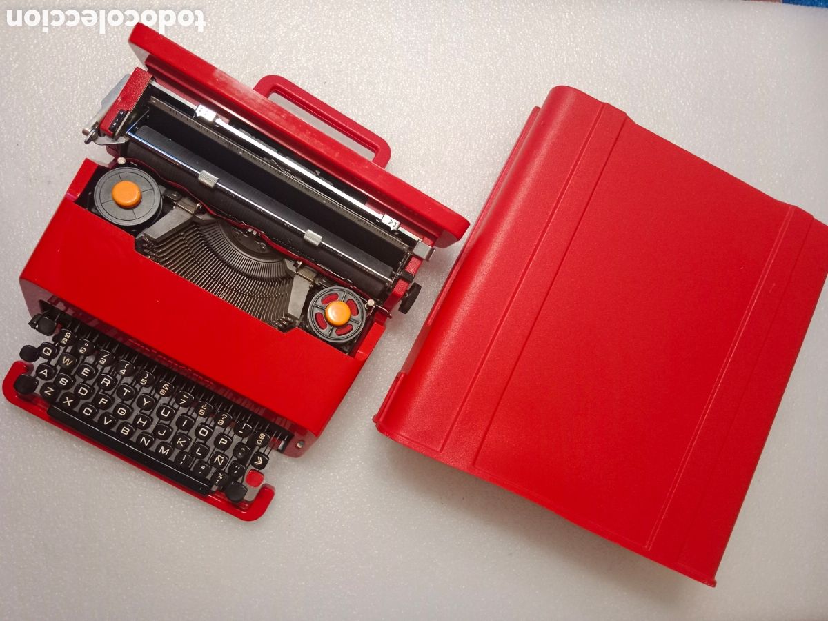Vintage: M&aacute;quina escribir valentine olivetti olivetti rojo dise&ntilde;o industrial vintage retro