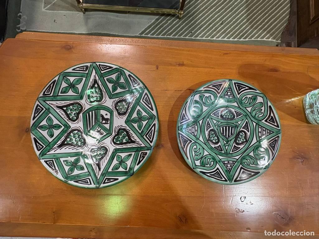 Vintage: PAREJA DE PLATOS DE TERUEL - Foto 2