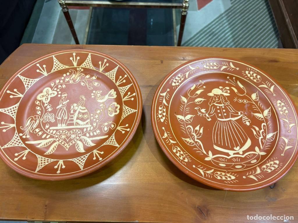 Vintage: PAREJA DE PLATOS CER&Aacute;MICOS - Foto 3