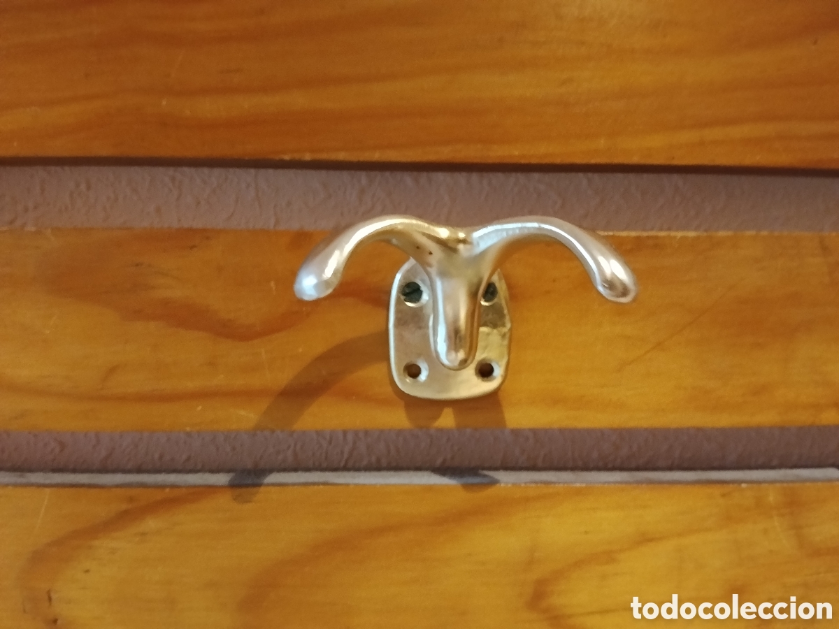 Vintage: PERCHERO DE PARED MADERA MACIZA - Foto 2