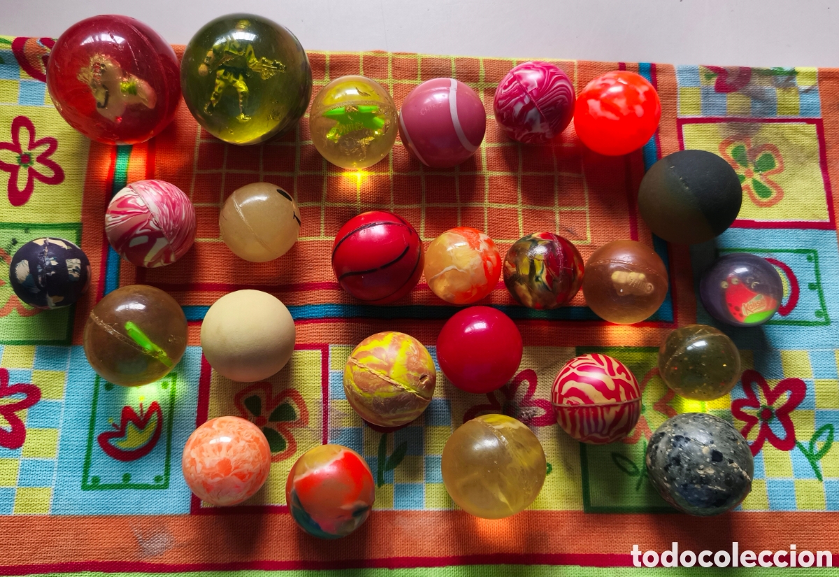 Vintage: PELOTAS DE GOMA SALTARINAS VINTAGE VARIADAS