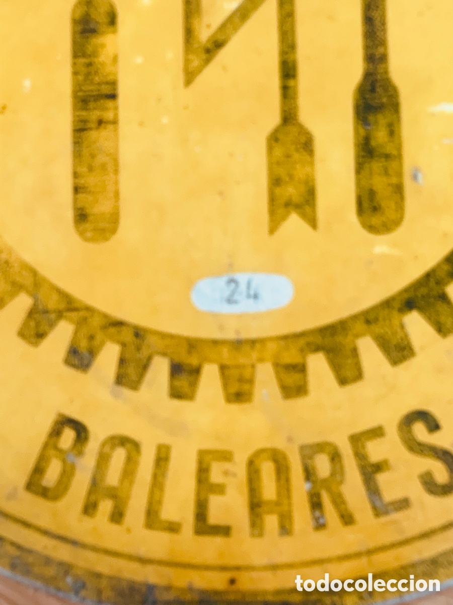 Vintage: Chapa taller mec&aacute;nico Baleares - Foto 2