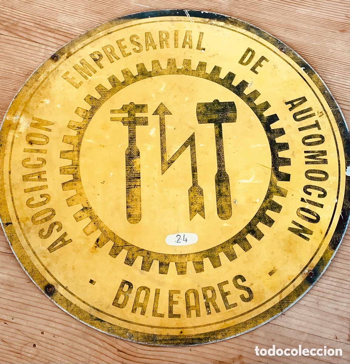Vintage: Chapa taller mec&aacute;nico Baleares