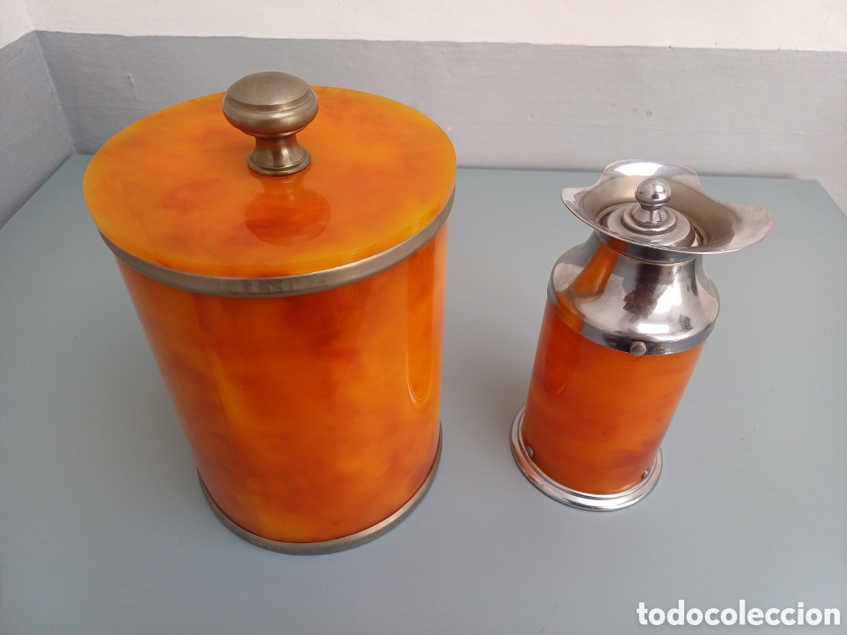 Vintage: Hielera- Cubitera y jarra termo, a&ntilde;os 60