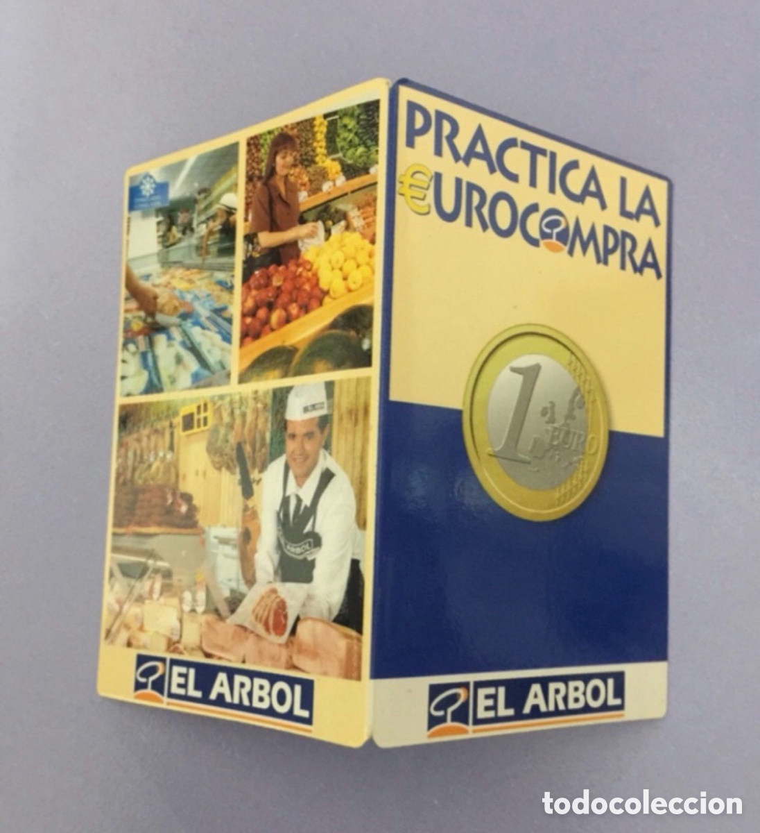 Vintage: Conversor de Pesetas a Euros &rdquo;Practica la Eurocompra&rdquo; Supermercados El &Aacute;rbol (A&ntilde;o 2001/2002)