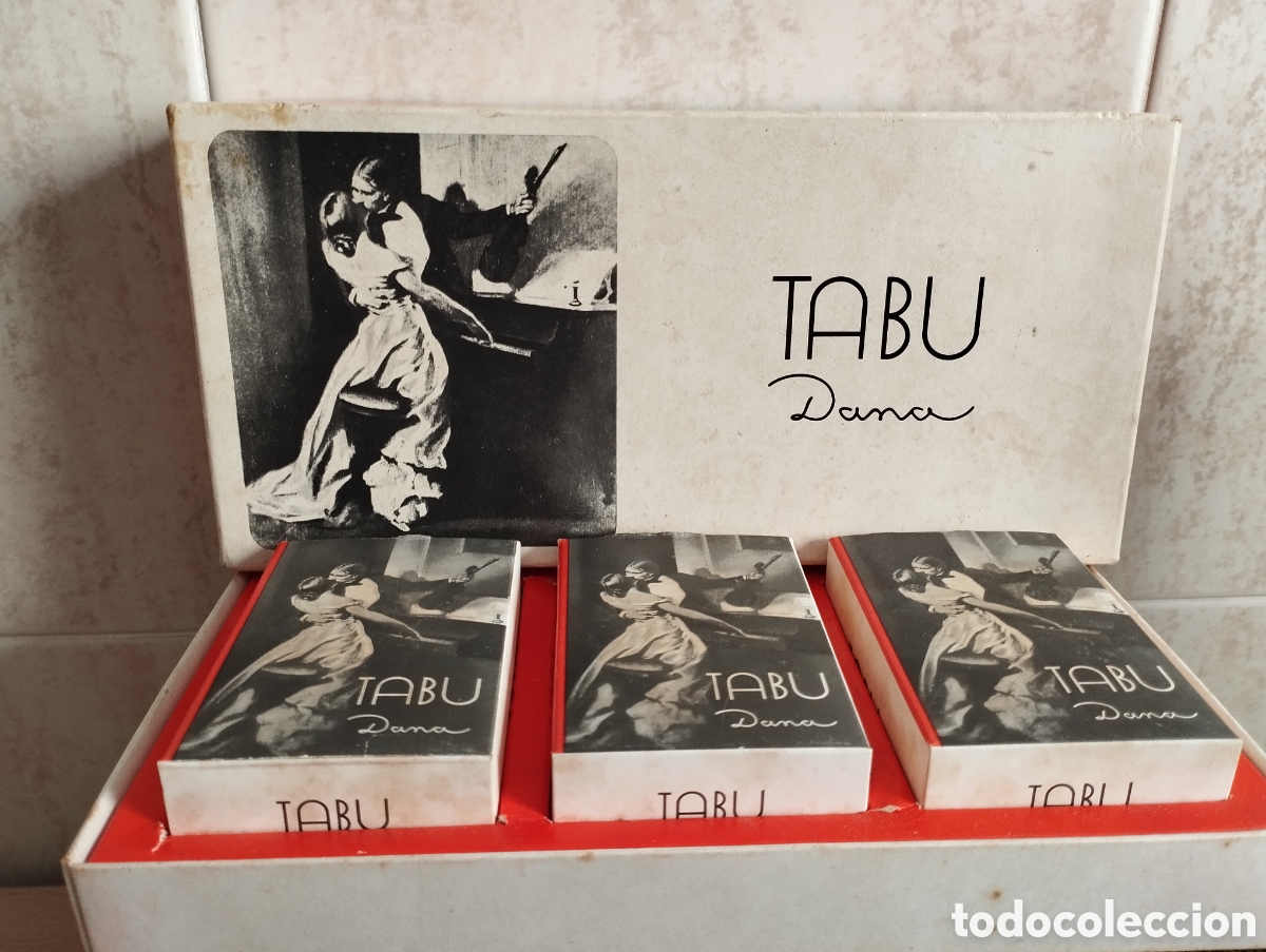 Vintage: ANTIGUO ESTUCHE JABON TOCADOR TAB&Uacute; DANA 3 PASTILLAS
