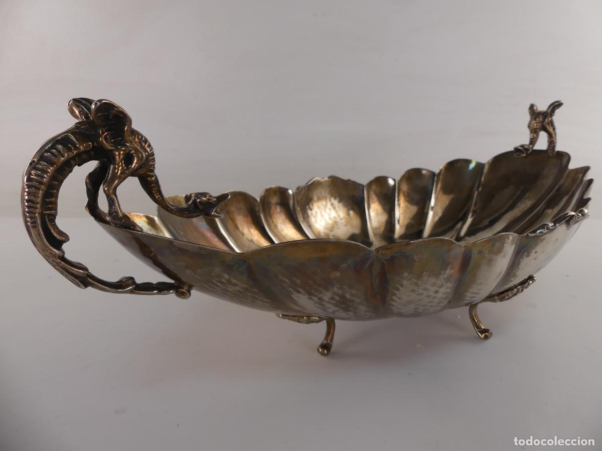 Vintage: CENTRO DE MESA DE METAL PLATEADO - Foto 3