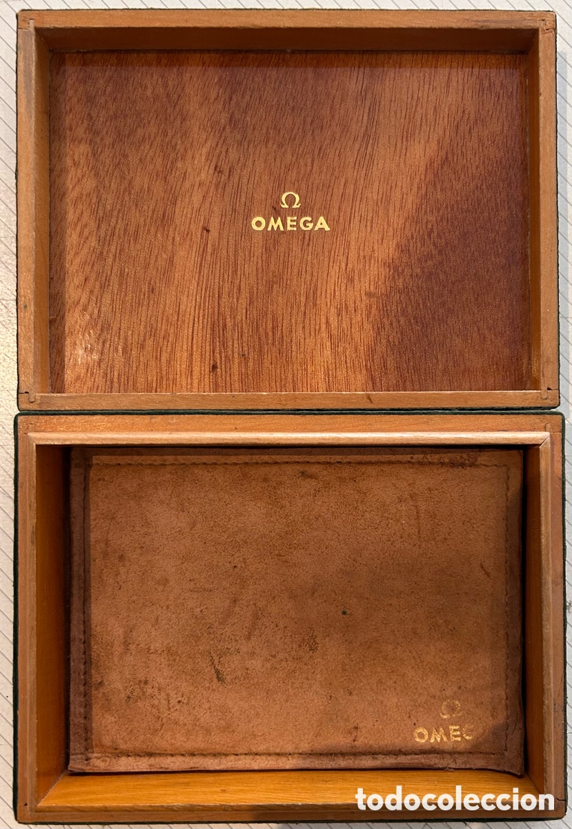 Vintage: Caja Omega vintage para reloj &ndash; Madera y piel