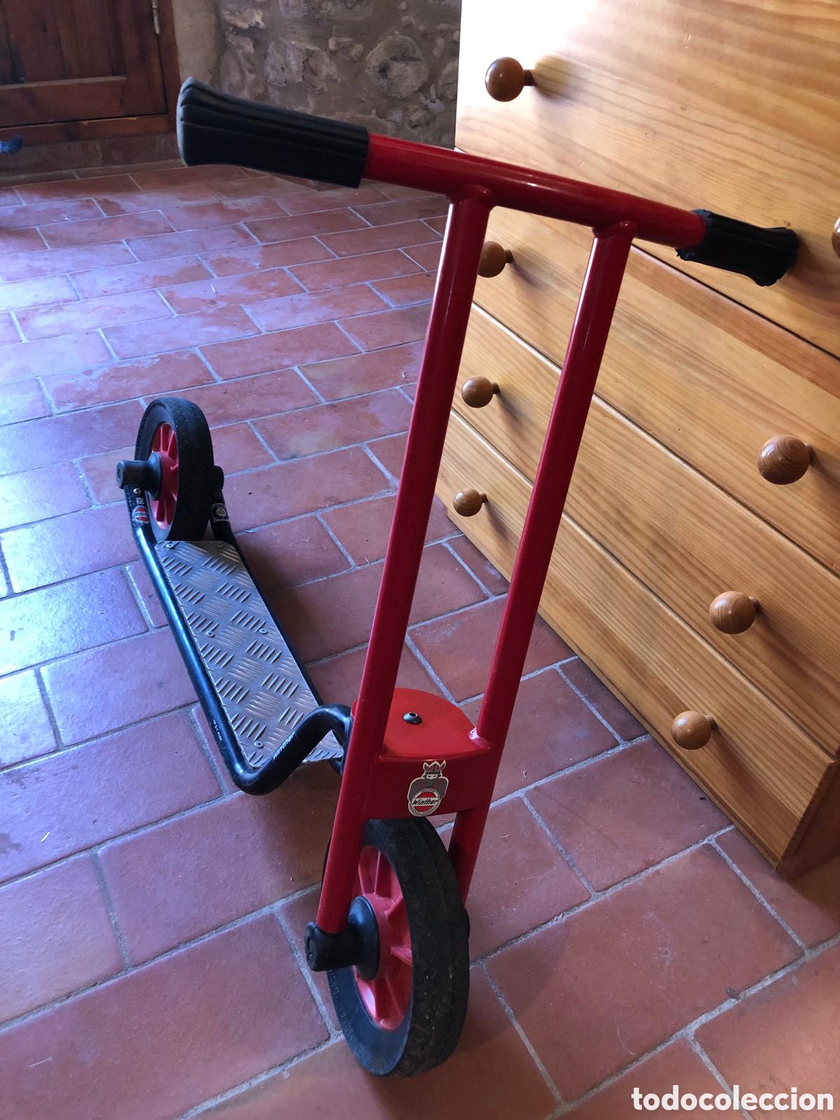 Vintage: Patinete vintage winther viking pelikan design rojo