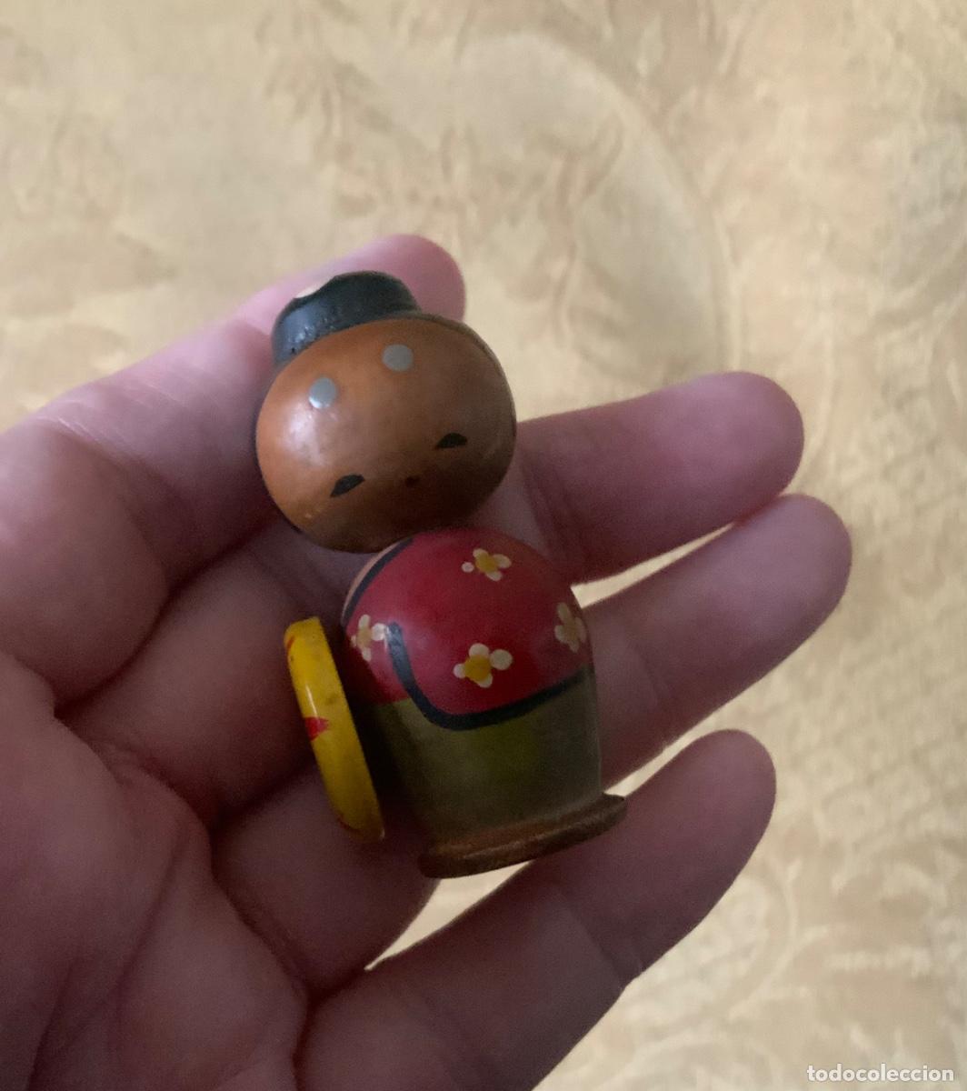 Vintage: ANTIGUA MU&Ntilde;ECA KOKESHI MINIATURA - Foto 8