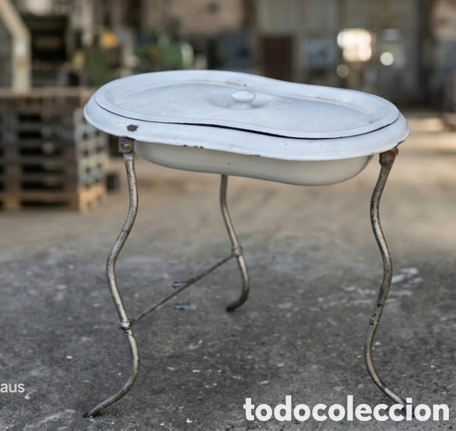 Vintage: Antiguo bide port&aacute;til con tapa - tdkpv