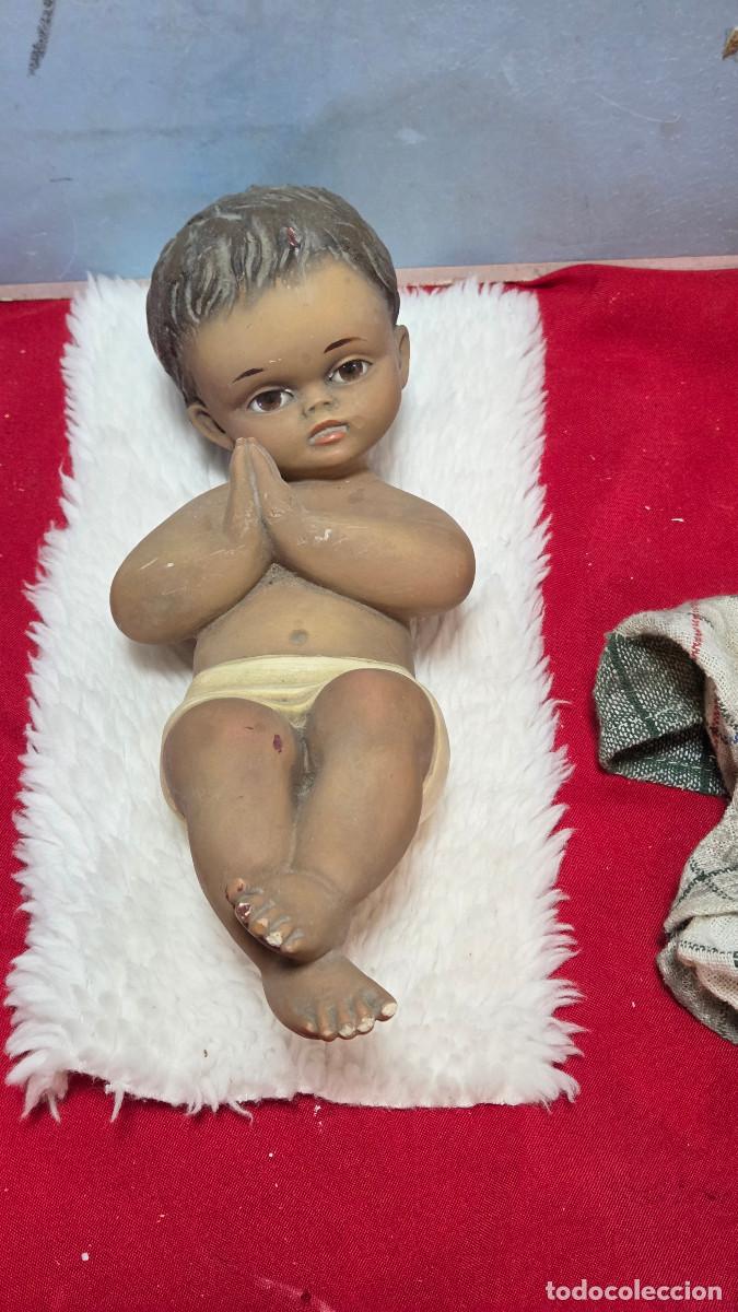 Vintage: escultura de ni&ntilde;o jesus