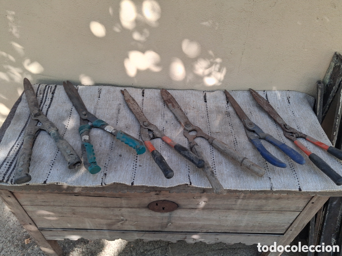 Vintage: LOTE DE 6 TIJERAS DE PODAR