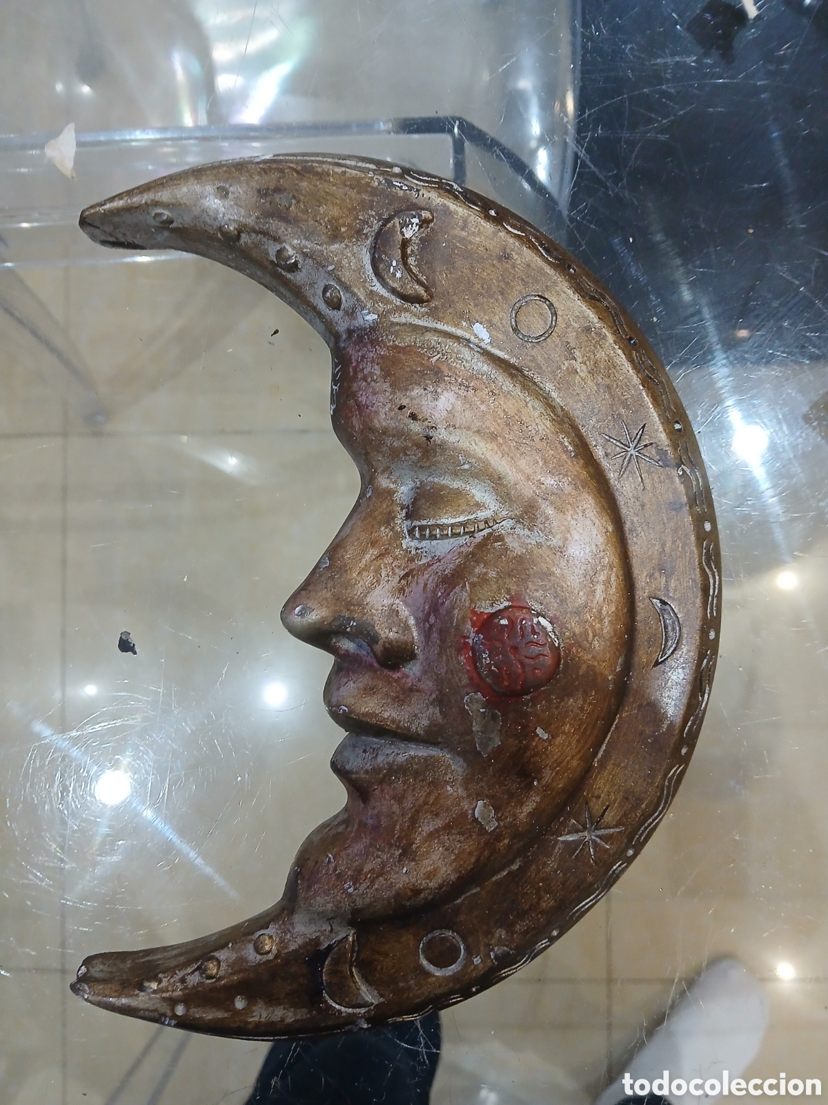 Vintage: Escultura de luna decoracion