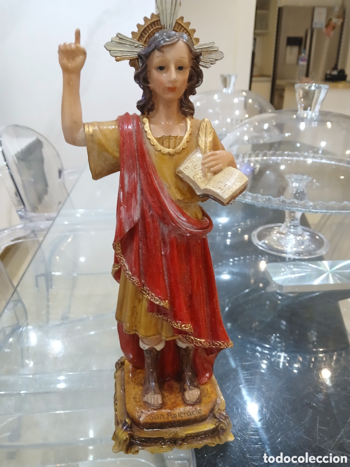 Vintage: Santo en plastico apilas no se funciona