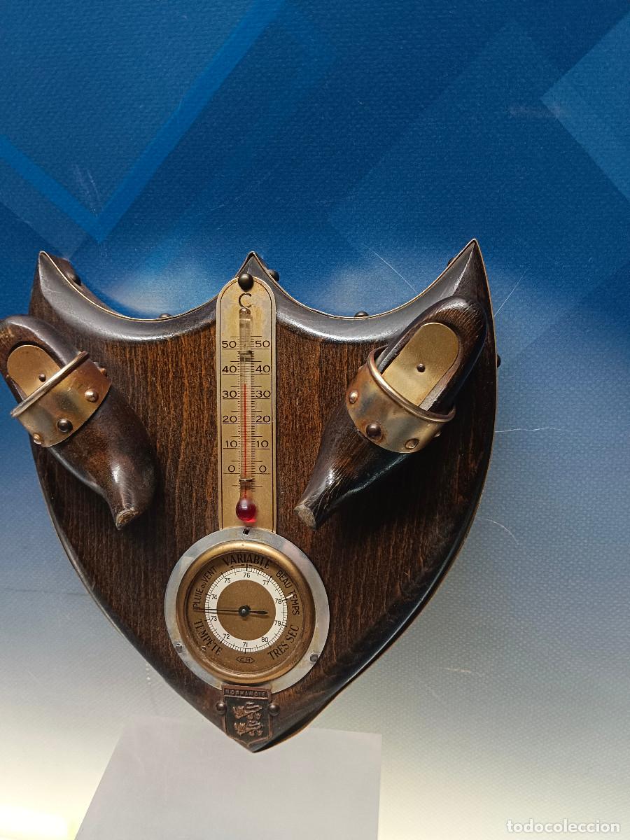 Vintage: Bar&oacute;metro y Term&oacute;metro de Madera - Foto 5