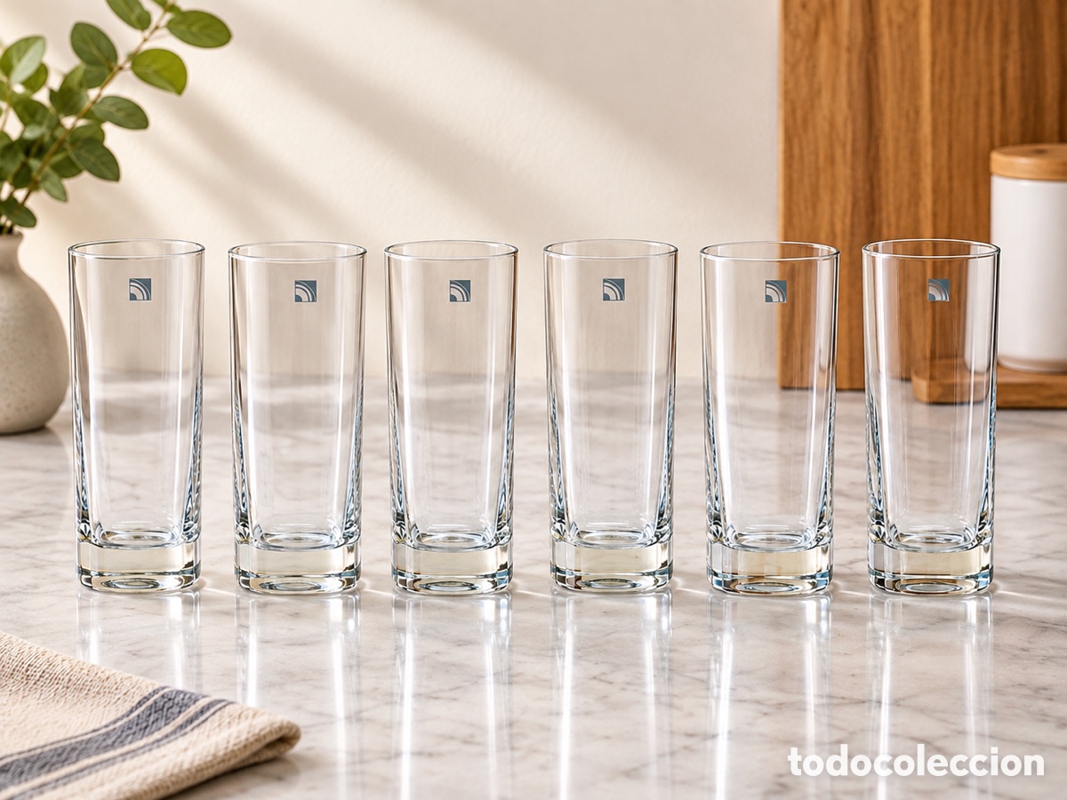 Vintage: 6 vasos altos Luigi Bormioli