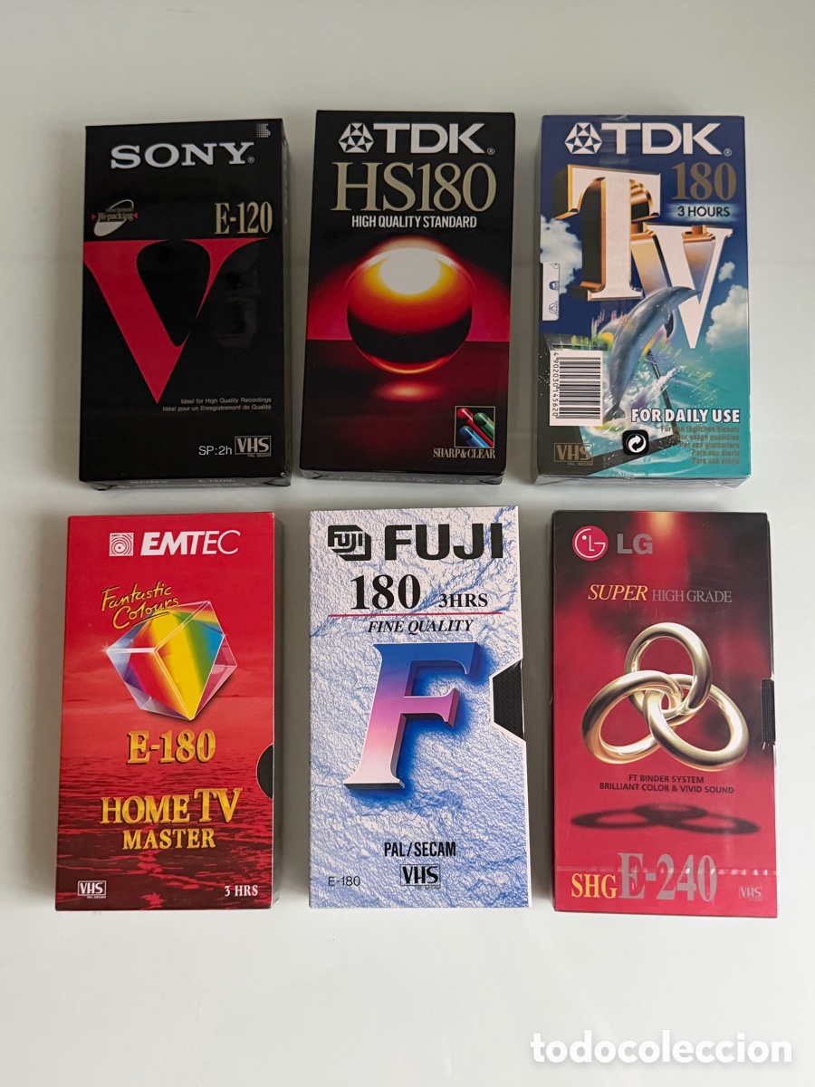 Vintage: Lote 6 cintas caset VHS precintadas.