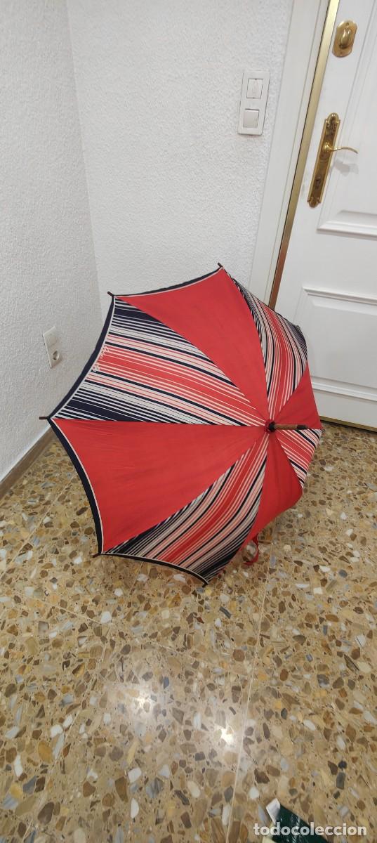 Vintage: Paraguas Vintage..Rojo,azul.