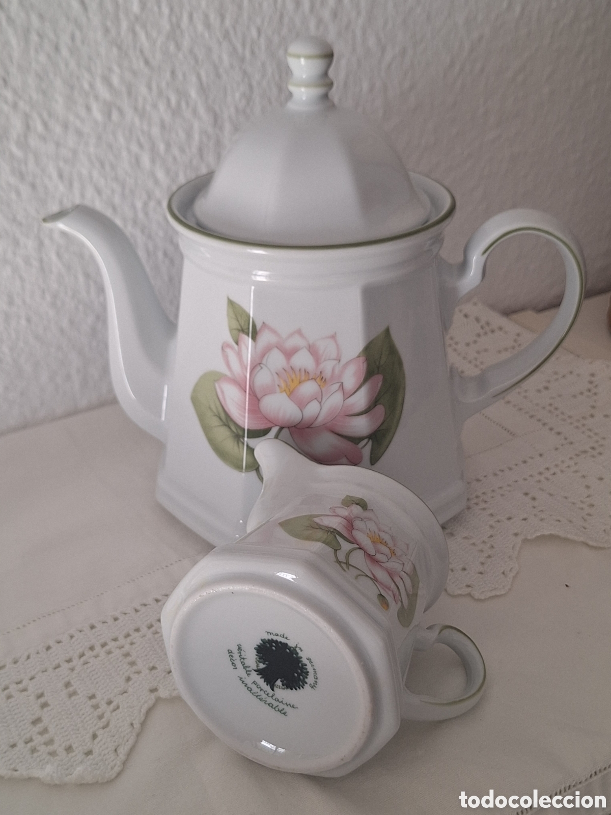 Vintage: Cafetera o tetera y lechera Chaumette Par&iacute;s