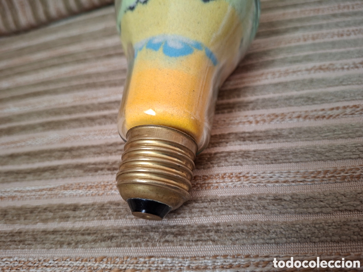 Vintage: BOMBILLA CON DIBUJOS EN ARENA - Foto 3