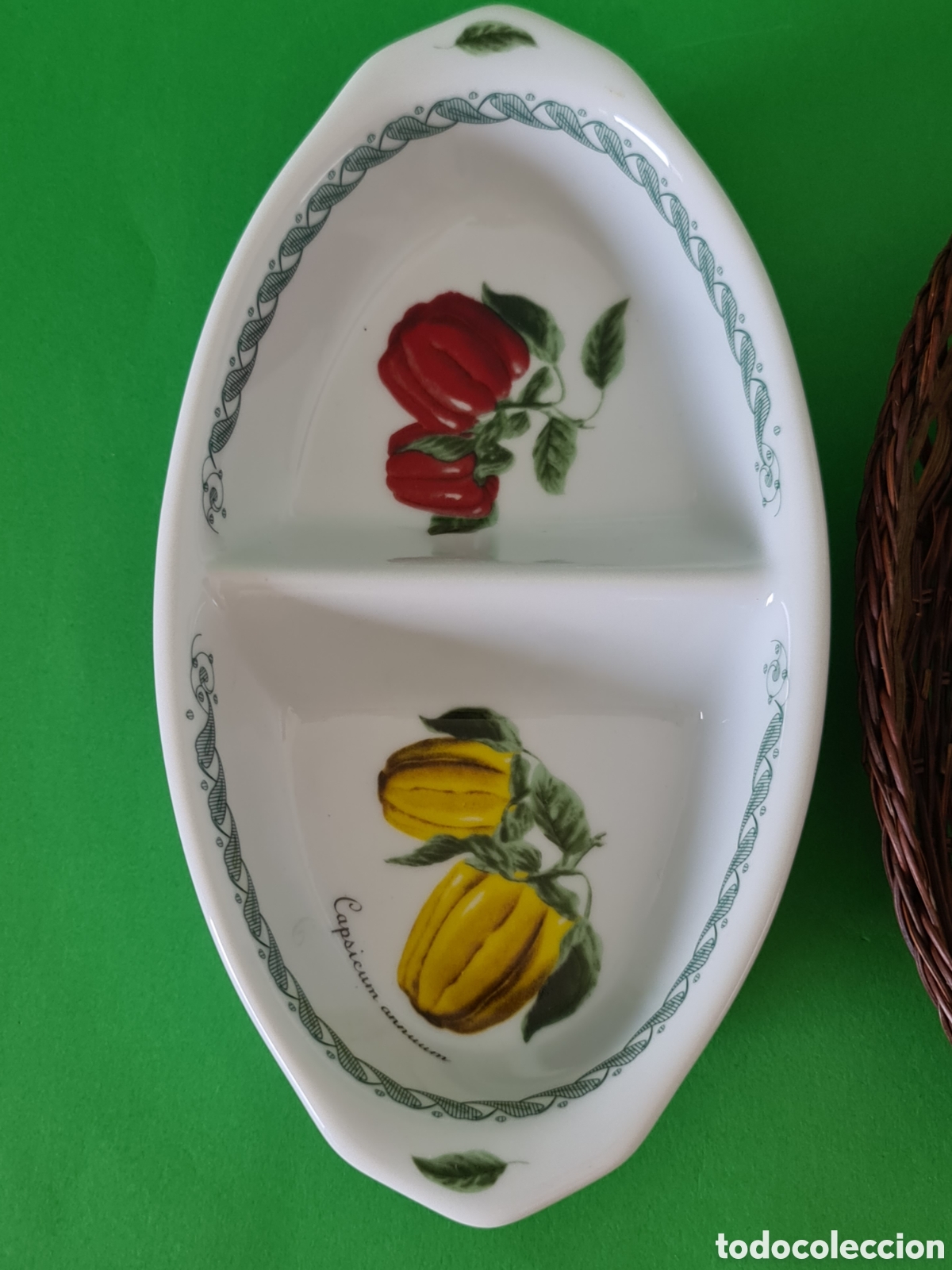 Vintage: Bandeja peque&ntilde;a duo de porcelana/ marca Tognana