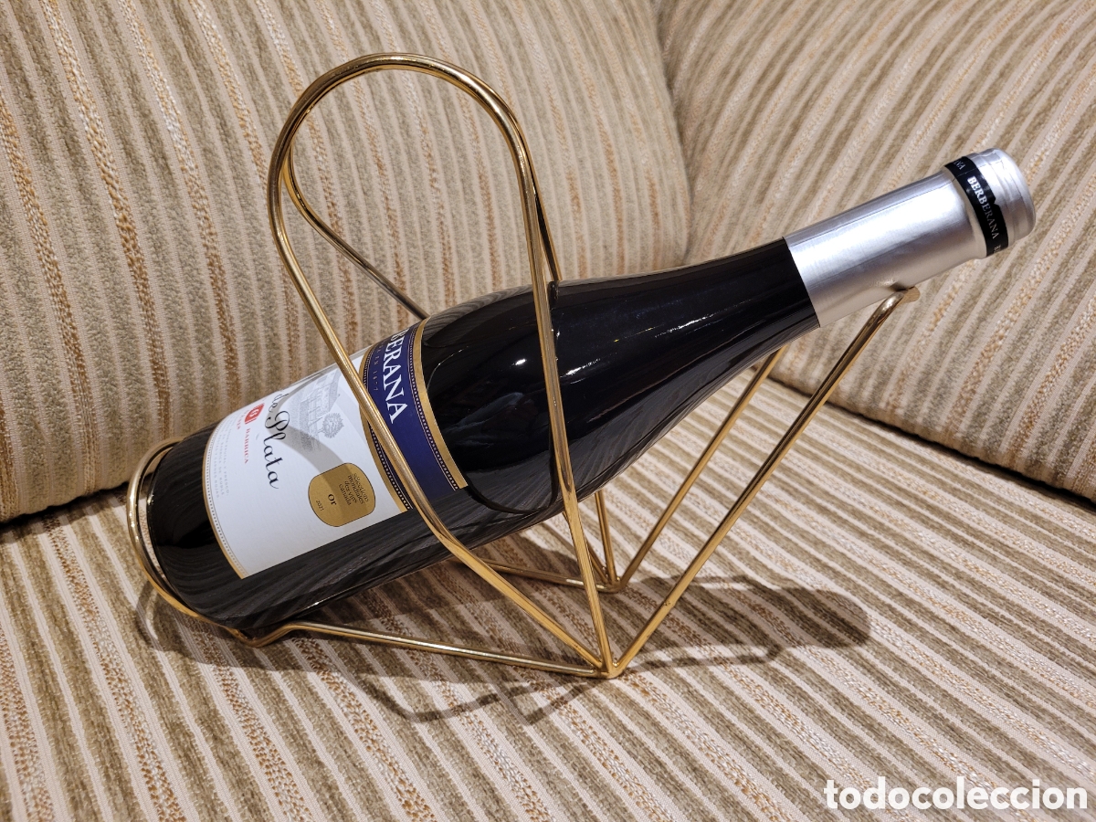 Vintage: BOTELLERO DE METAL DORADO - Foto 1