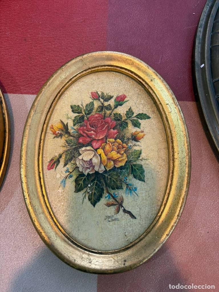 Vintage: PAREJA DE CUADROS FLORALES - Foto 3