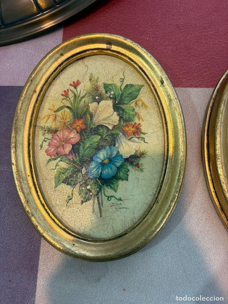 Vintage: PAREJA DE CUADROS FLORALES - Foto 4
