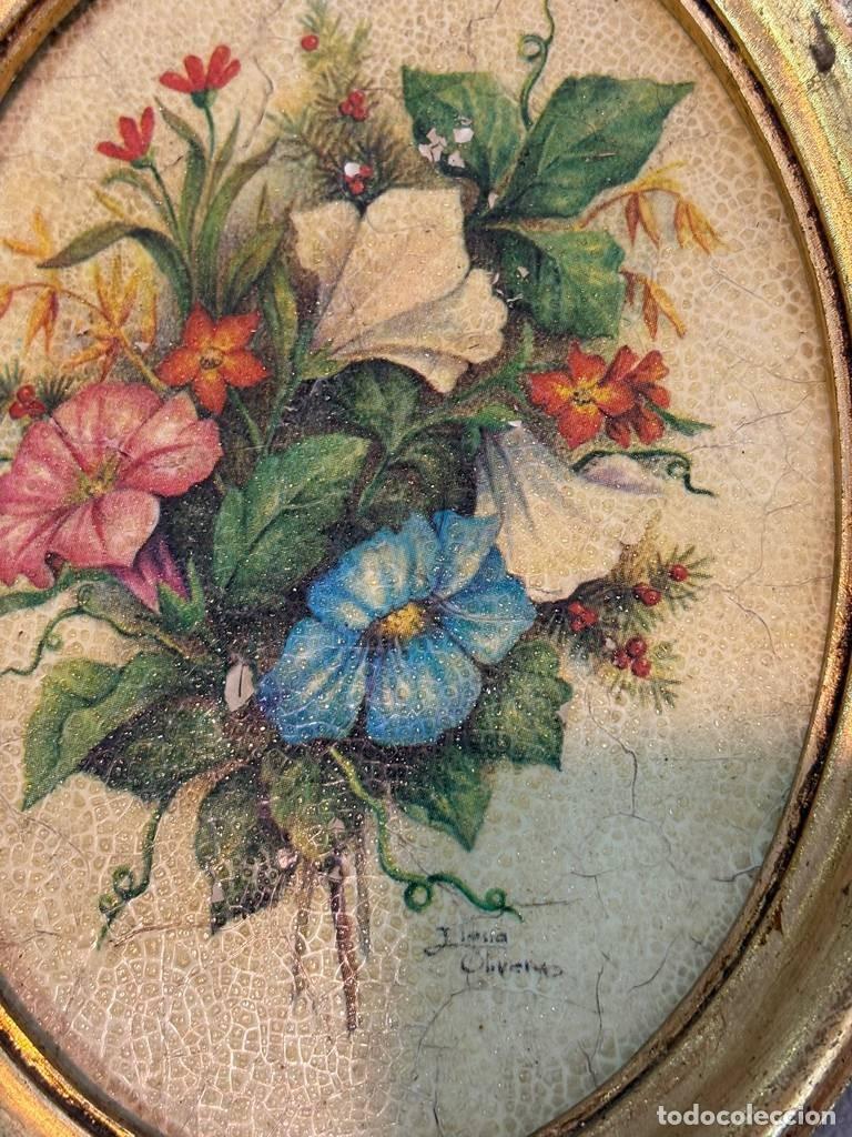 Vintage: PAREJA DE CUADROS FLORALES - Foto 5