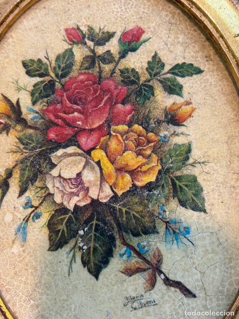 Vintage: PAREJA DE CUADROS FLORALES - Foto 6